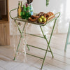 Green Farmhouse Metal Side Table - RusticReach