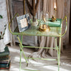 Green Farmhouse Metal Side Table - RusticReach