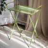 Green Farmhouse Metal Side Table - RusticReach