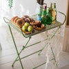 Green Farmhouse Metal Side Table - RusticReach