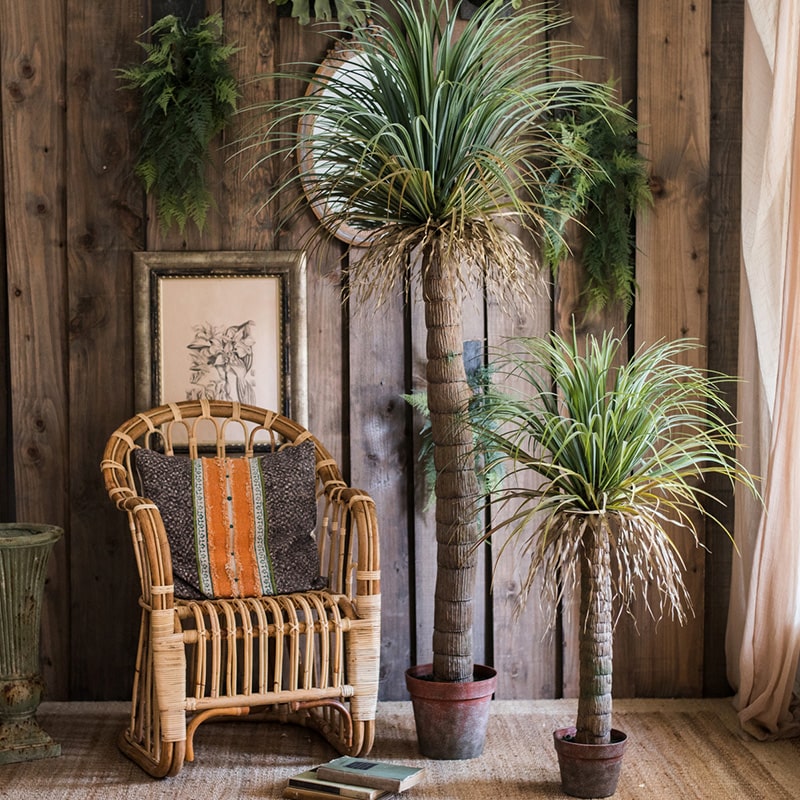 Moroccan Artificial Palm Tree In Pot