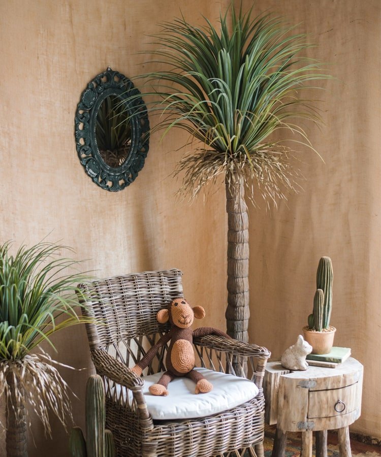 Moroccan Artificial Palm Tree In Pot - RusticReach
