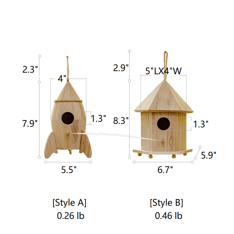 Natural Solid Wood Bird's Nest - RusticReach