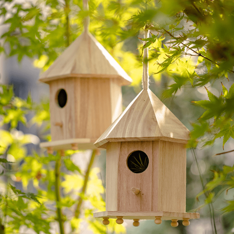 Natural Solid Wood Bird's Nest - RusticReach