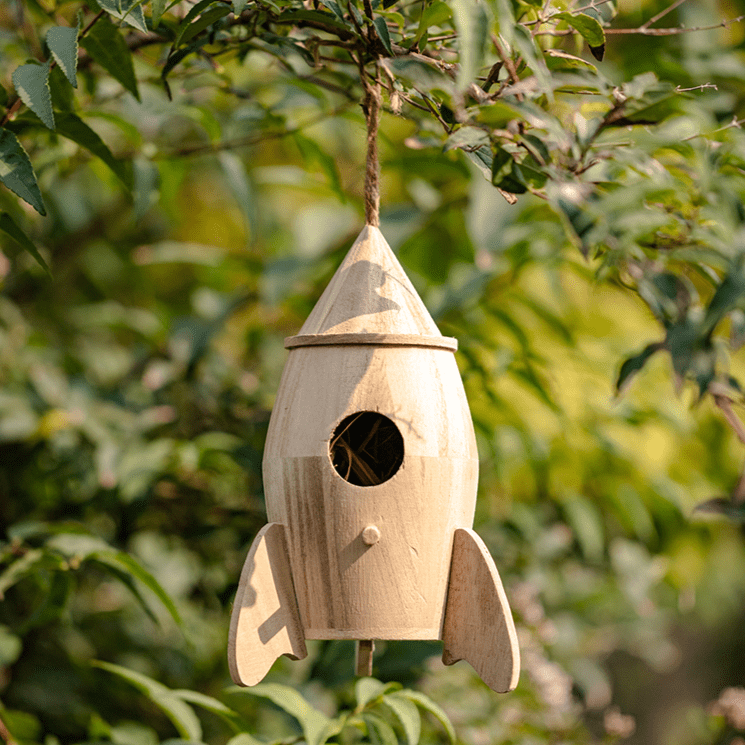 Natural Solid Wood Bird's Nest - RusticReach