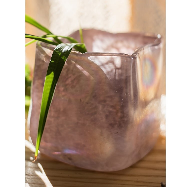 Pink Morandi Color Art Glass Vase - RusticReach