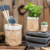 Paper Bag Style Concrete Garden Pot - RusticReach