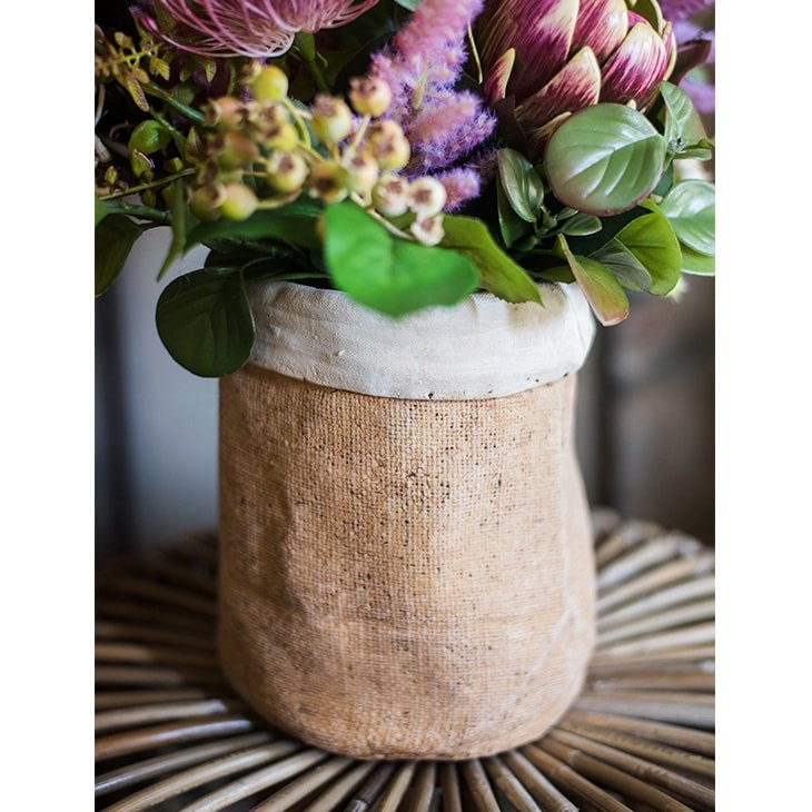 Paper Bag Style Concrete Garden Pot - RusticReach