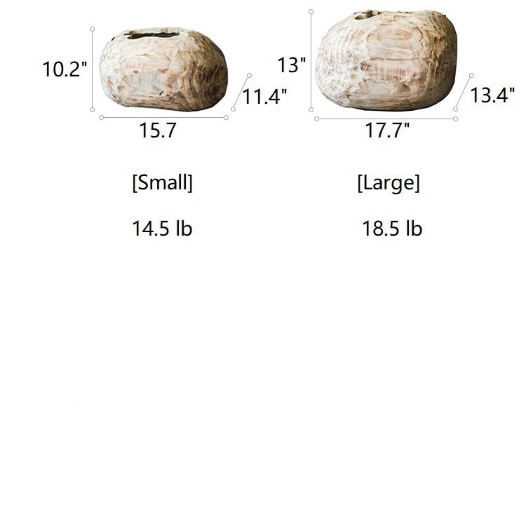 Parasol Tree Wood Natural Solid Wood Floral Container - RusticReach