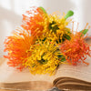 Faux Silk Artificial Pincushion Flower Stem 24" Tall - RusticReach