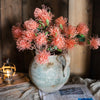 Faux Silk Artificial Pincushion Flower Stem 24" Tall - RusticReach
