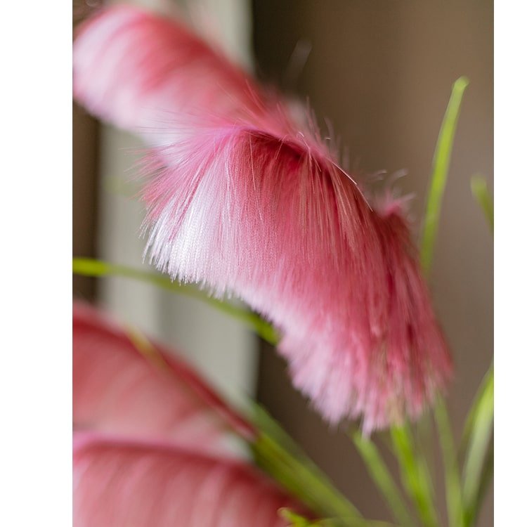 Faux Silk Artificial Pink Reed Grass Stem 45" Tall - RusticReach