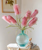 Faux Silk Artificial Pink Reed Grass Stem 45" Tall - RusticReach
