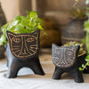 Cat Shape Small Planter in Concrete - RusticReach