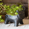 Cat Shape Small Planter in Concrete - RusticReach