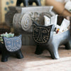 Cat Shape Small Planter in Concrete - RusticReach
