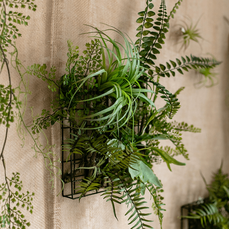 Artificial Faux Plant Metal Frame Wall Décor – RusticReach