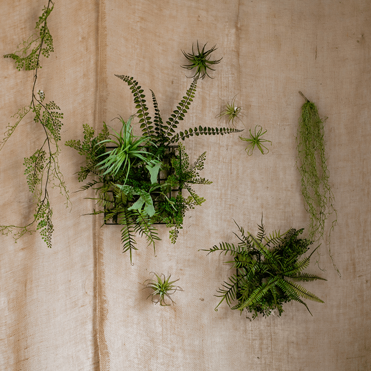 artificial plant wall hanging Artificial Faux Plant Metal Frame Wall Décor – RusticReach