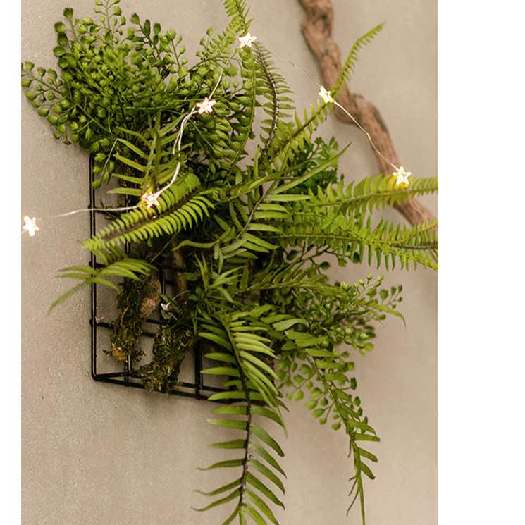 Artificial Faux Plant Metal Frame Wall Décor - RusticReach