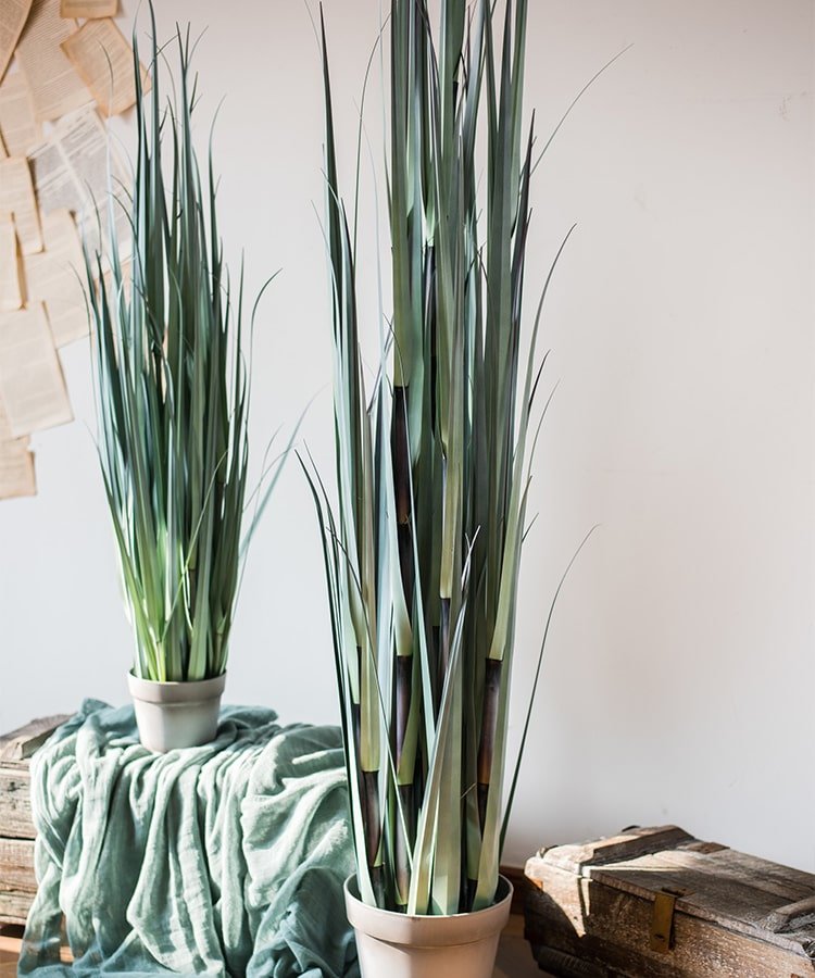 Artificial Bamboo Grass Potted Plant Faux - RusticReach