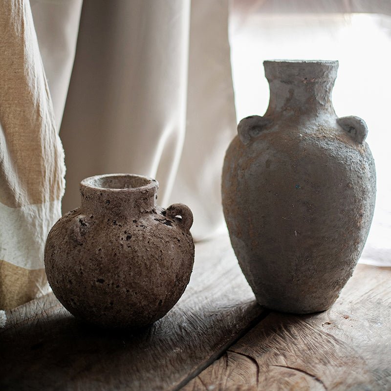 Pottery Stoneware Vase Zen Style Pottery for Dried Flowers - RusticReach