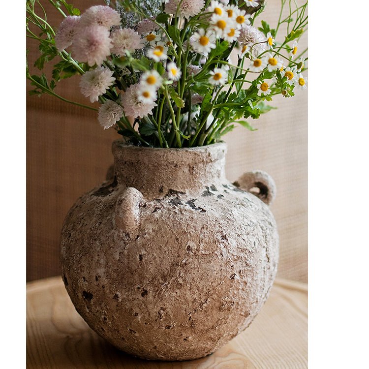 Pottery Stoneware Vase Zen Style Pottery for Dried Flowers - RusticReach
