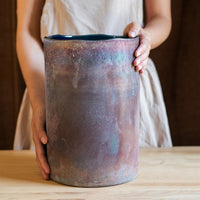 Rust Style Art Glass Vase