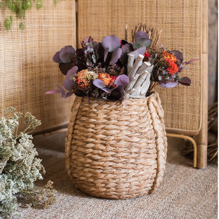 woven concrete planter Large Rope Basket Cement Planter – RusticReach