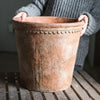 Large Terracotta Red Concrete Planter Pot - RusticReach