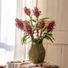 Red Flame Protea Artificial Flower Stem 31" Tall - RusticReach