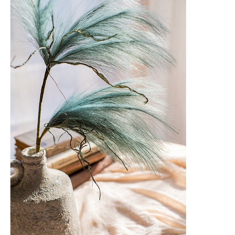 Faux Plant Reed Grass Stem In Green 30" Tall - RusticReach
