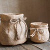 Ribbon Bag Style Concrete Garden Pot - RusticReach