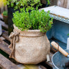 Ribbon Bag Style Concrete Garden Pot - RusticReach