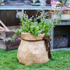 Ribbon Bag Style Concrete Garden Pot - RusticReach
