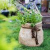 Ribbon Bag Style Concrete Garden Pot - RusticReach