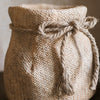 Ribbon Bag Style Concrete Garden Pot - RusticReach