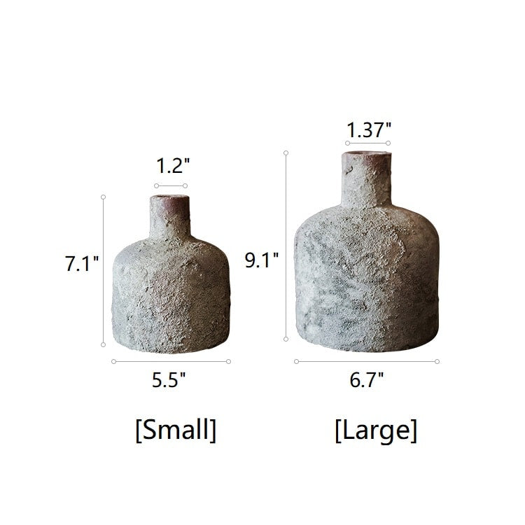 Small Opening Stoneware Terracotta Vase