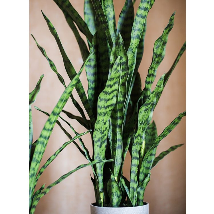 faux foliage plants snake plant Faux Artificial Snake Plant In Pot Green – RusticReach