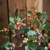 Artificial Fruit Snow Berry Leaf Stem 28" Tall Silk Plant - RusticReach