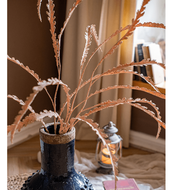 Artificial Spider Brake Fern Stem in Brown 43" Tall Faux - RusticReach