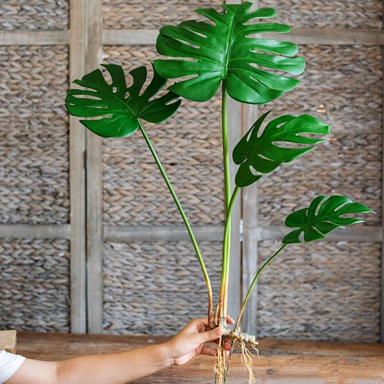Artificial Faux Real Touch Turtle Leaf Stem Bunch - RusticReach