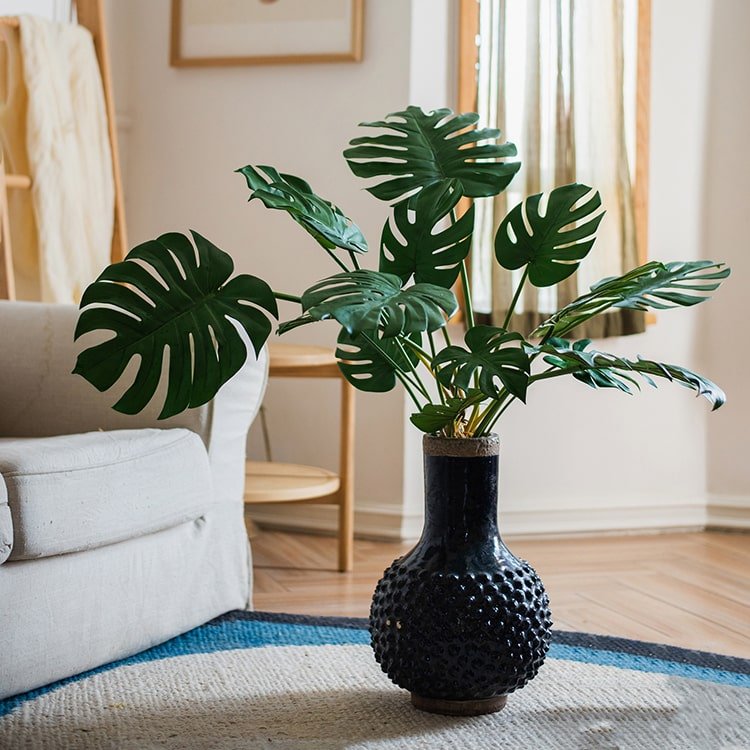 Artificial Faux Real Touch Turtle Leaf Stem Bunch - RusticReach