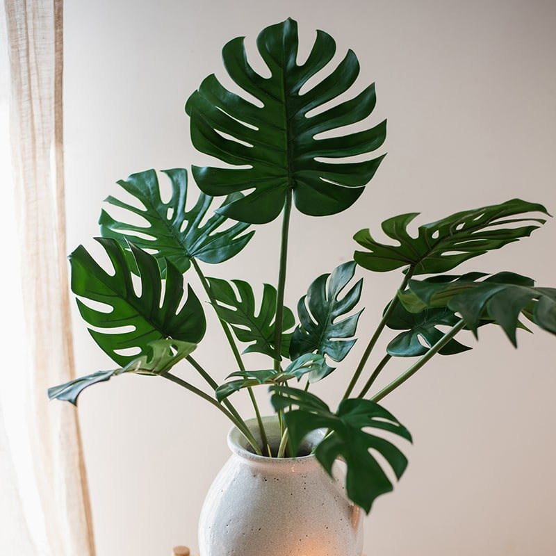 Artificial Faux Real Touch Turtle Leaf Stem Bunch - RusticReach