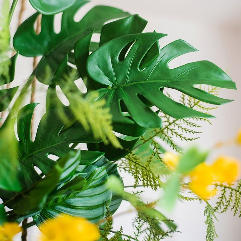 Artificial Faux Real Touch Turtle Leaf Stem Bunch - RusticReach