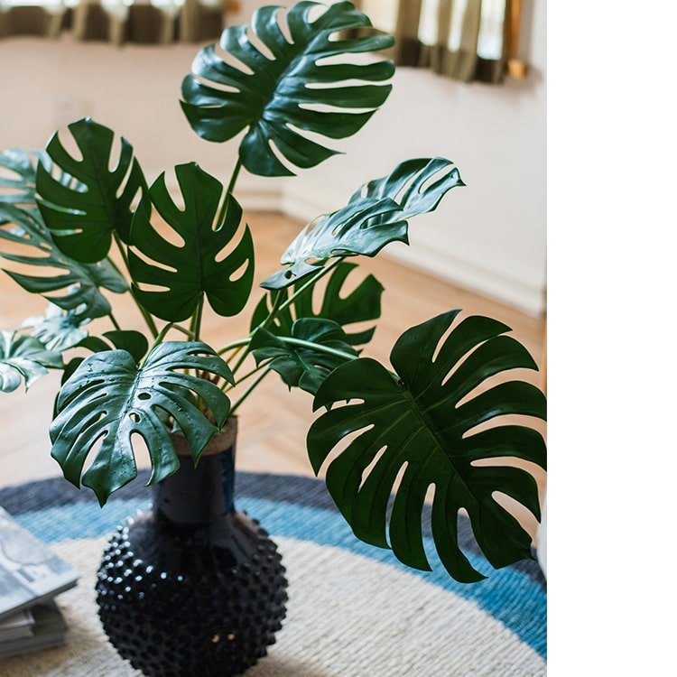Artificial Faux Real Touch Turtle Leaf Stem Bunch - RusticReach