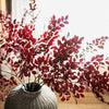 Artificial Red Tzu Tan Leaf Stem 42" Tall Faux - RusticReach