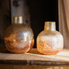 Hand Blown Bubble Glass Bud Vase Amber - RusticReach