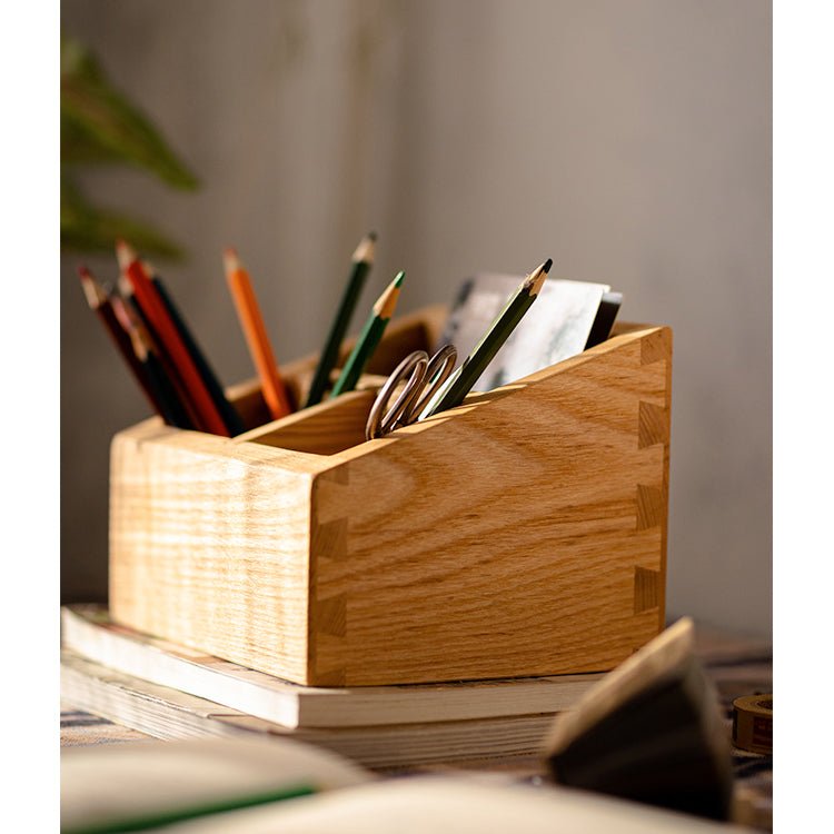 Solid Wood Desktop Organizer Small Organizer - RusticReach