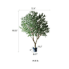 Extra Large Artificial Olive Tree 90" Tall - RusticReach