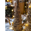 Christmas Rattan Cone Tree in Gold - RusticReach